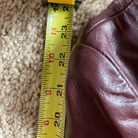 Vintage NWT 70s Leather Coat Trench Coat Sz 19-20 Office Daily Wear Boho Goth - Picture 8 of 15